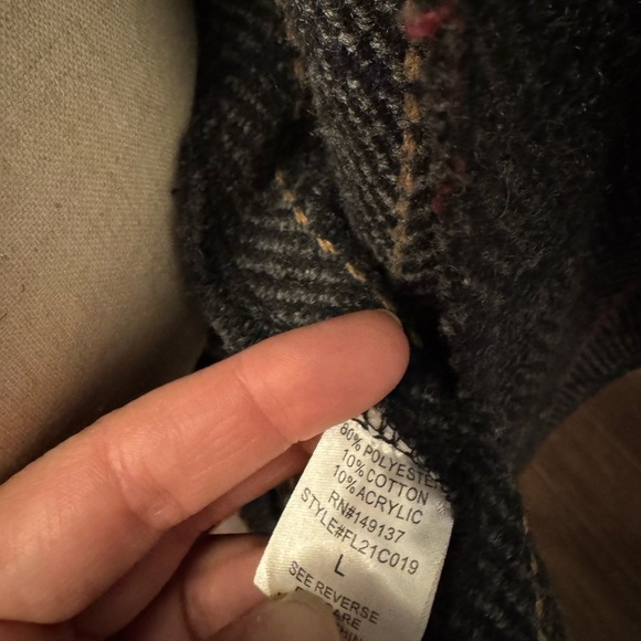 HYFVE Plaid Open Front Jacket h - Picture 4 of 5